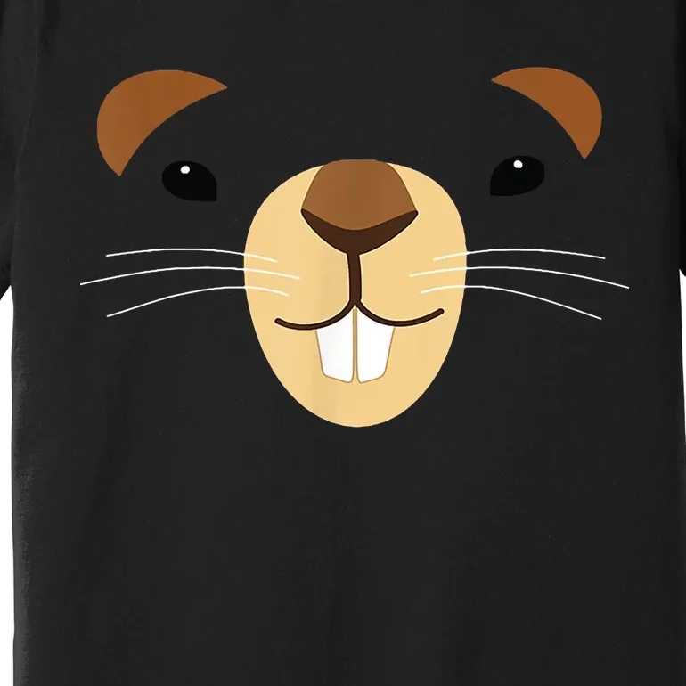 Cute Groundhog Face Premium T-Shirt