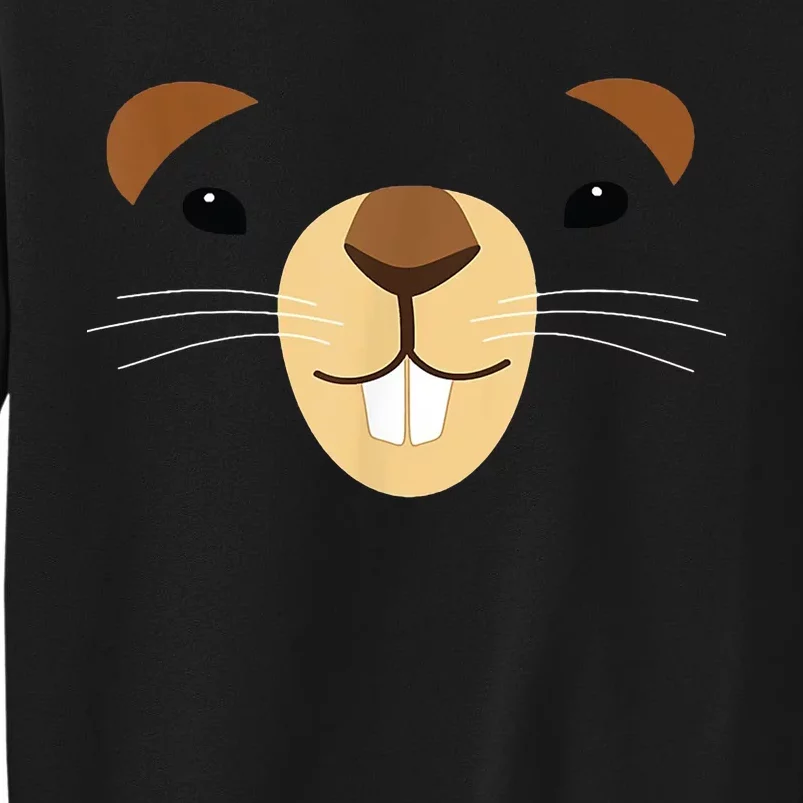 Cute Groundhog Face Tall Sweatshirt