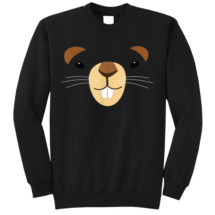 Cute Groundhog Face Tall Sweatshirt