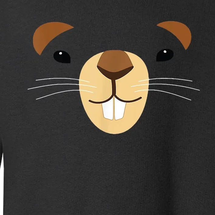 Cute Groundhog Face Toddler Sweatshirt