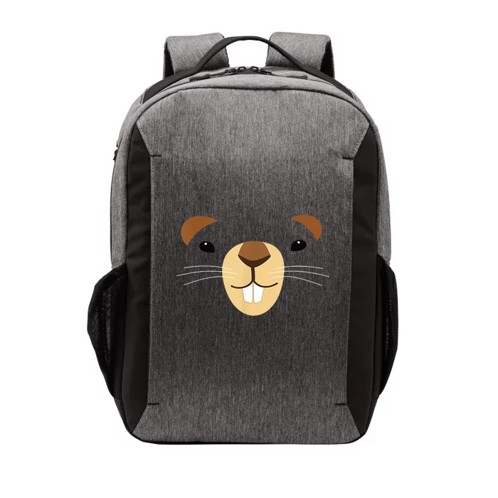 Cute Groundhog Face Vector Backpack