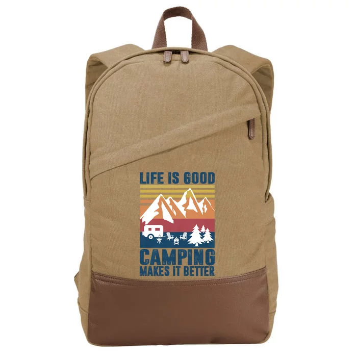 Camping Gifts For Camper Camping Makes It Better Cotton Canvas Backpack