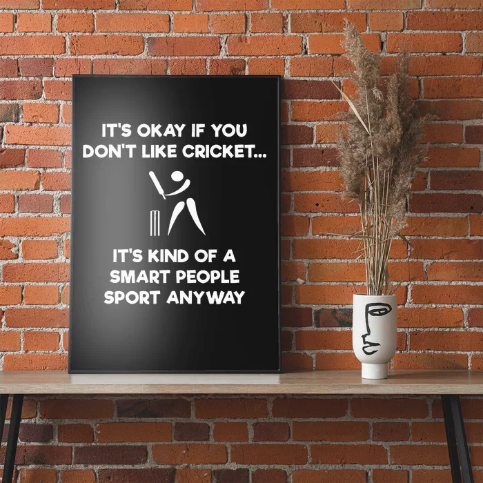 Cricket Game Funny Smart Player Poster