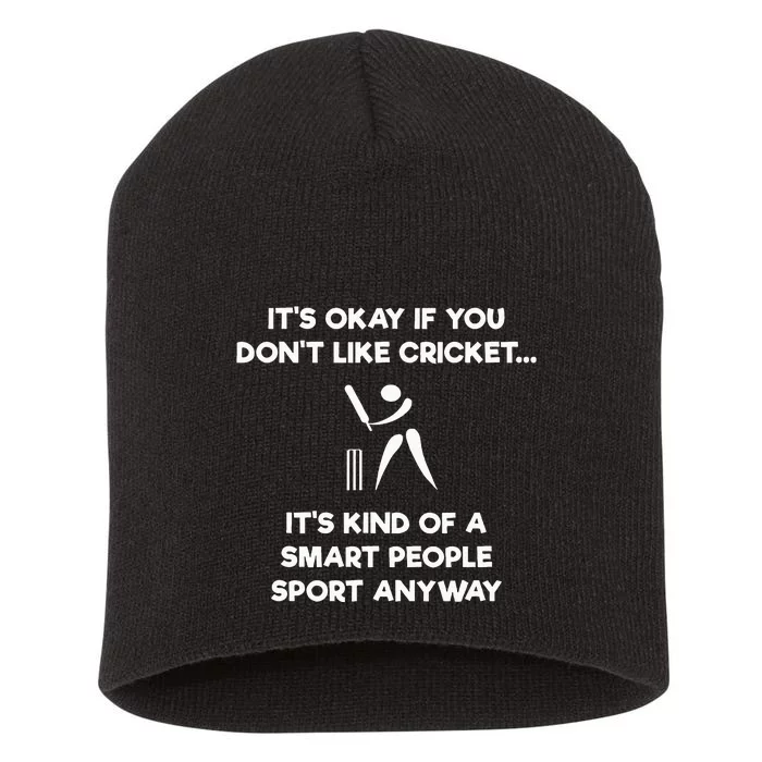 Cricket Game Funny Smart Player Short Acrylic Beanie