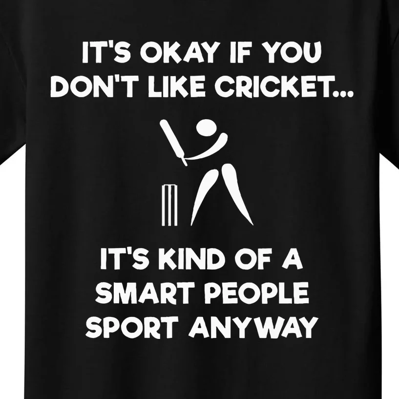 Cricket Game Funny Smart Player Kids T-Shirt