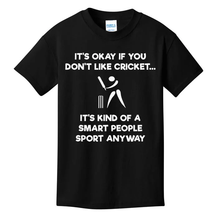 Cricket Game Funny Smart Player Kids T-Shirt