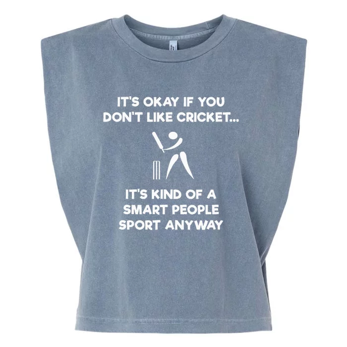 Cricket Game Funny Smart Player Garment-Dyed Women's Muscle Tee