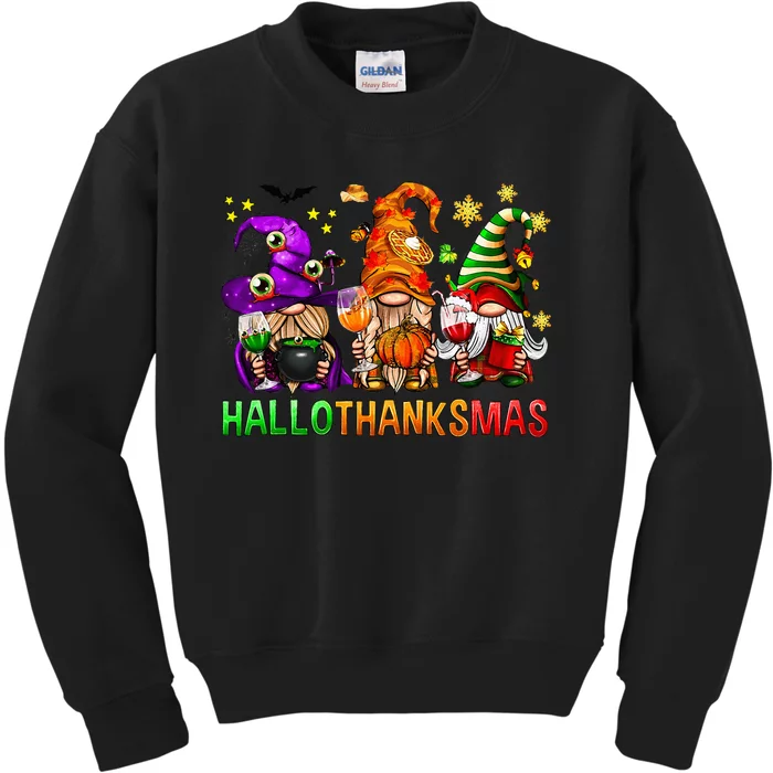 Cute Gnomies Family Christmas Funny Vacation Kids Sweatshirt