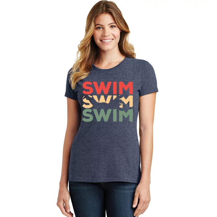 Cute Gift For Swimmers Retro Vintage Swimming Women's T-Shirt