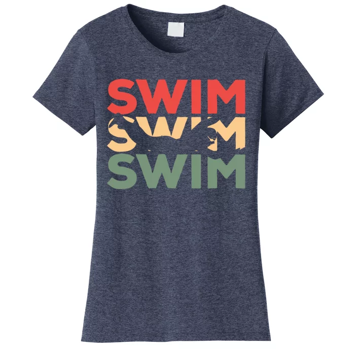 Cute Gift For Swimmers Retro Vintage Swimming Women's T-Shirt