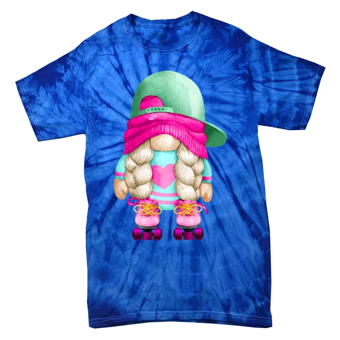 Cute Gnome Family Group Halloween Costume For Roller Skater Gift Tie-Dye T-Shirt