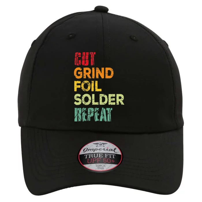 Cut grind foil solder repeat Stained Glass Artist. The Original Performance Cap