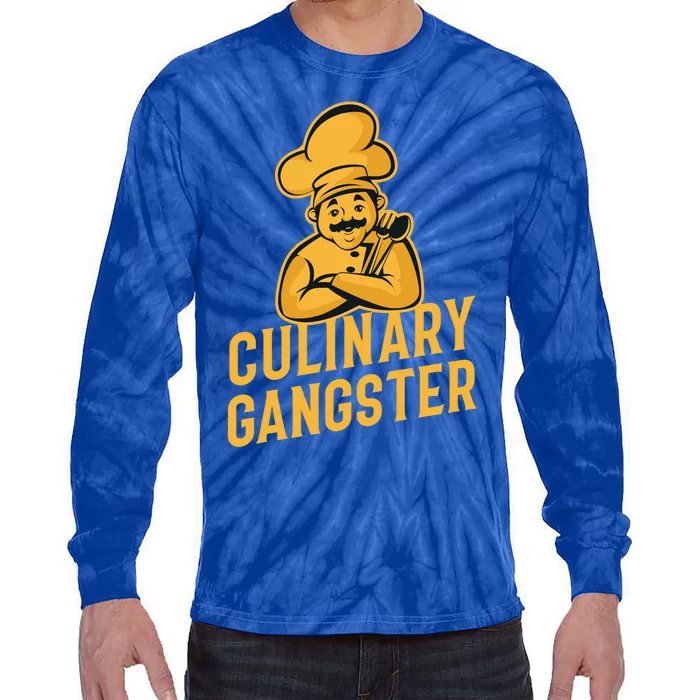 Culinary Gangster Funny Cooking Chef Funny Gift Tie-Dye Long Sleeve Shirt