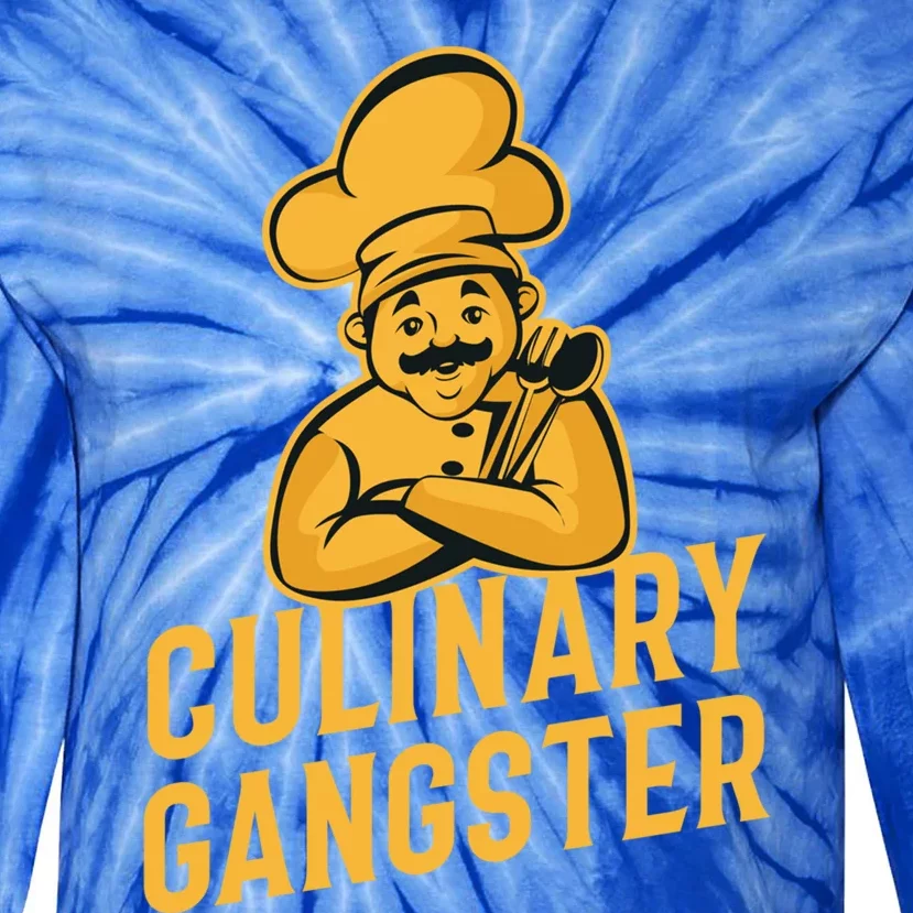 Culinary Gangster Funny Cooking Chef Funny Gift Tie-Dye Long Sleeve Shirt