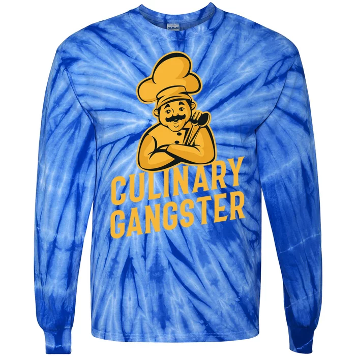 Culinary Gangster Funny Cooking Chef Funny Gift Tie-Dye Long Sleeve Shirt