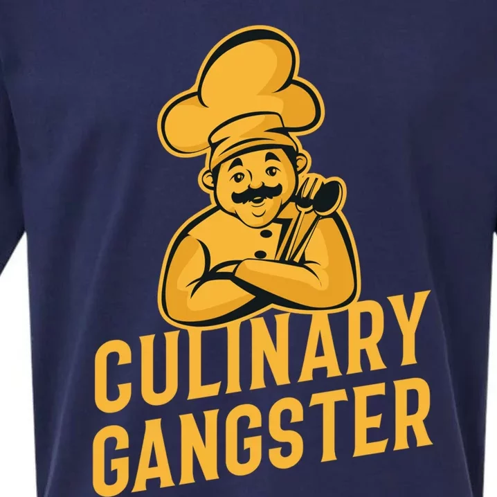 Culinary Gangster Funny Cooking Chef Funny Gift Sueded Cloud Jersey T-Shirt