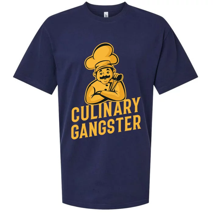 Culinary Gangster Funny Cooking Chef Funny Gift Sueded Cloud Jersey T-Shirt