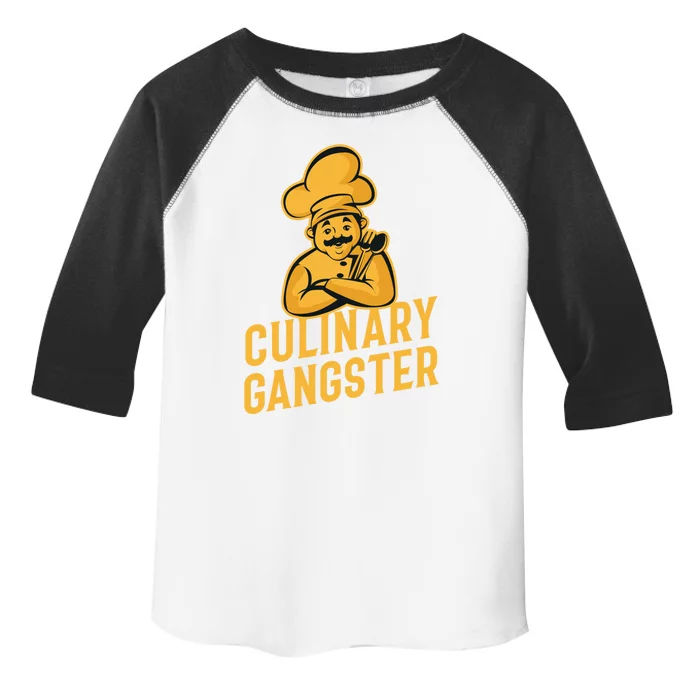 Culinary Gangster Funny Cooking Chef Funny Gift Toddler Fine Jersey T-Shirt