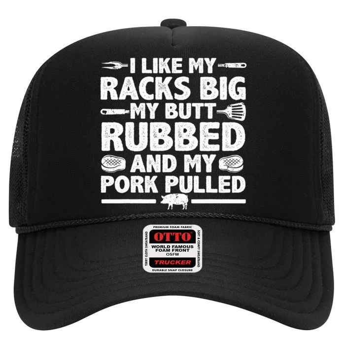 Cool Grilling For Pork Rub Smoking Bbq Meat Smoker High Crown Mesh Trucker Hat