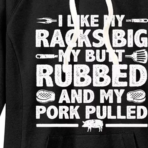 Cool Grilling For Pork Rub Smoking Bbq Meat Smoker Women's Fleece Hoodie