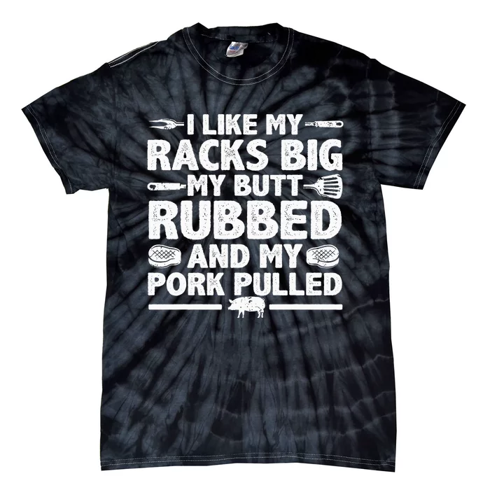 Cool Grilling For Pork Rub Smoking Bbq Meat Smoker Tie-Dye T-Shirt