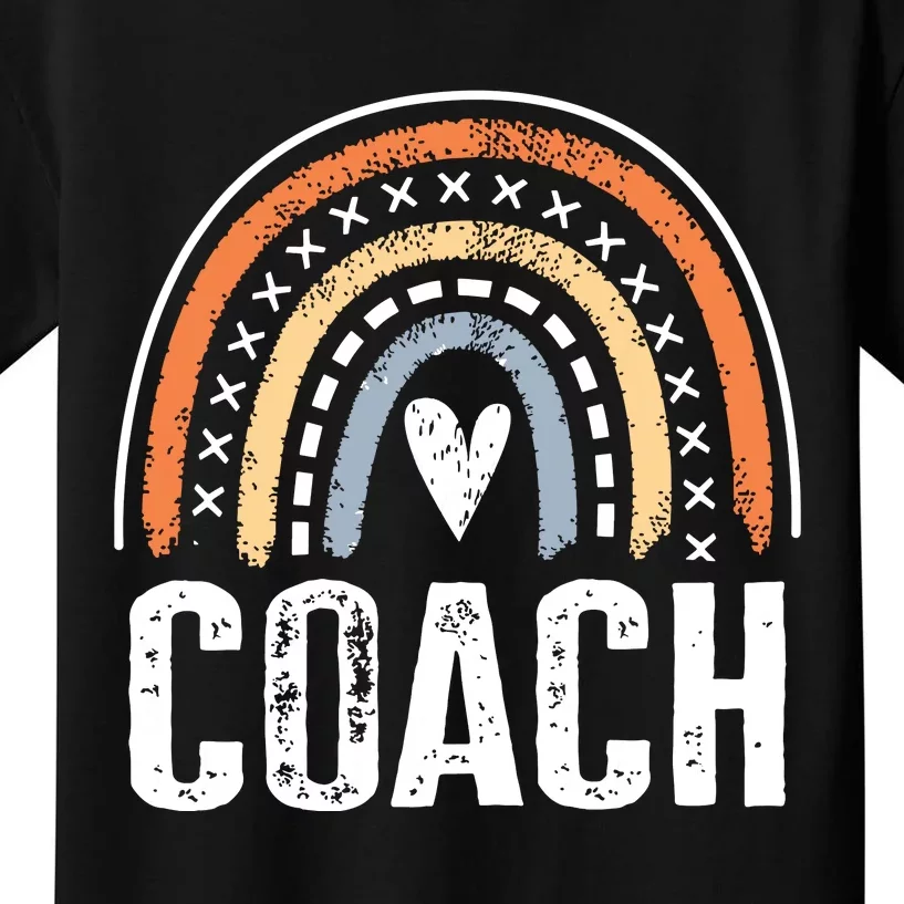 Coach Gifts For Women Funny Rainbow Coaching Kids T-Shirt