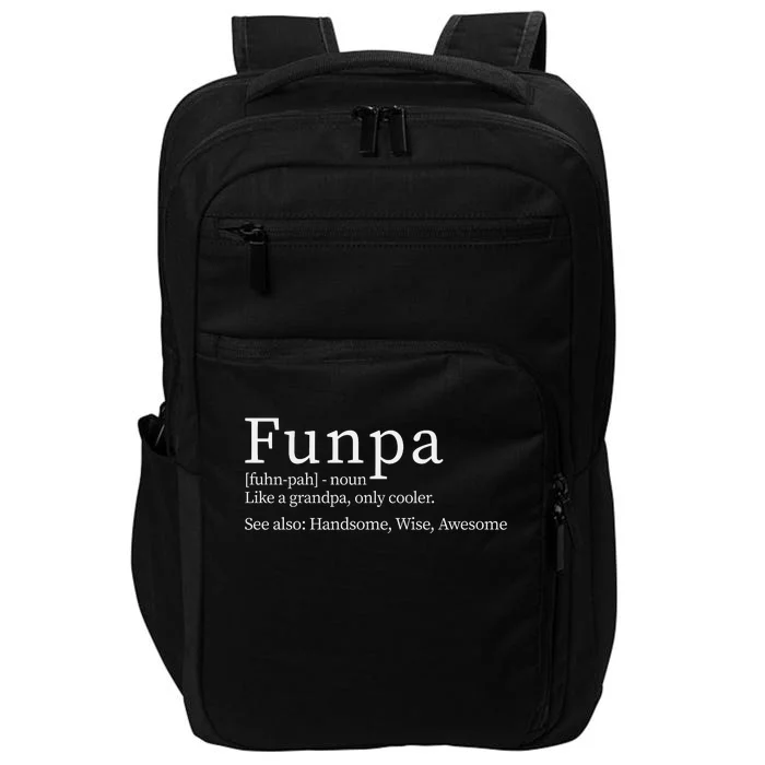 Cool Grandpa Funpa Definition Impact Tech Backpack