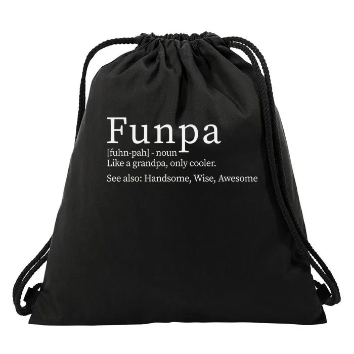 Cool Grandpa Funpa Definition Drawstring Bag