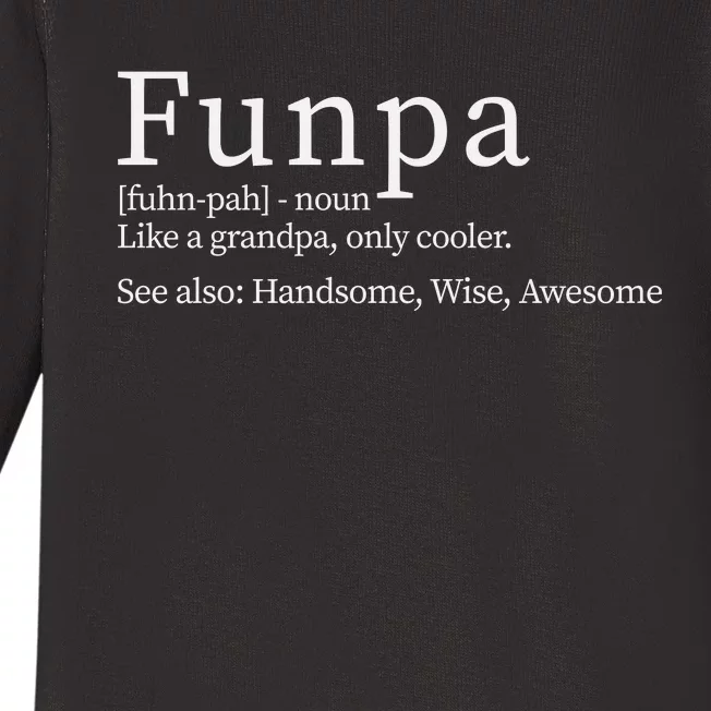 Cool Grandpa Funpa Definition Baby Long Sleeve Bodysuit