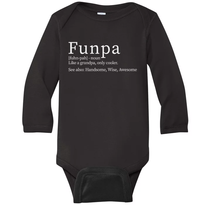 Cool Grandpa Funpa Definition Baby Long Sleeve Bodysuit