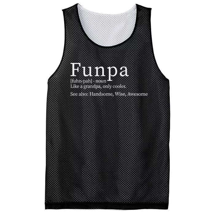 Cool Grandpa Funpa Definition Mesh Reversible Basketball Jersey Tank