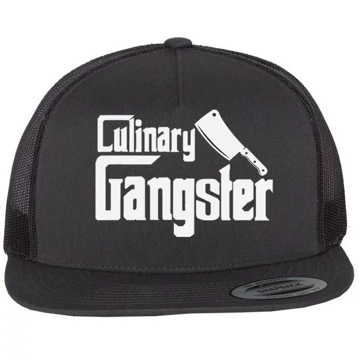 Culinary Gangster Funny Restaurant Cook Chef Flat Bill Trucker Hat