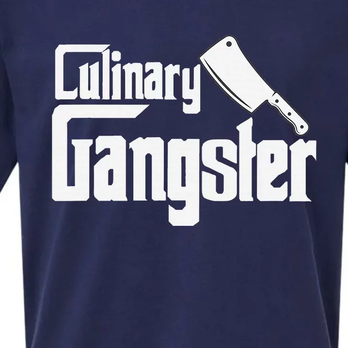 Culinary Gangster Funny Restaurant Cook Chef Sueded Cloud Jersey T-Shirt