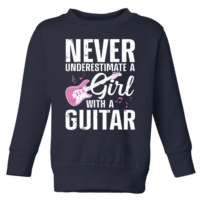 Cool Guitar For Women Girl Guitarist Acoustic Guitar Lovers Toddler Sweatshirt