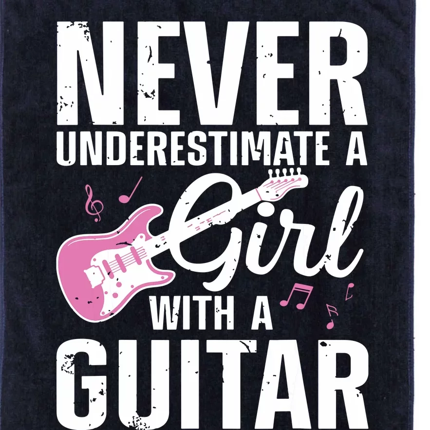 Cool Guitar For Women Girl Guitarist Acoustic Guitar Lovers Platinum Collection Golf Towel