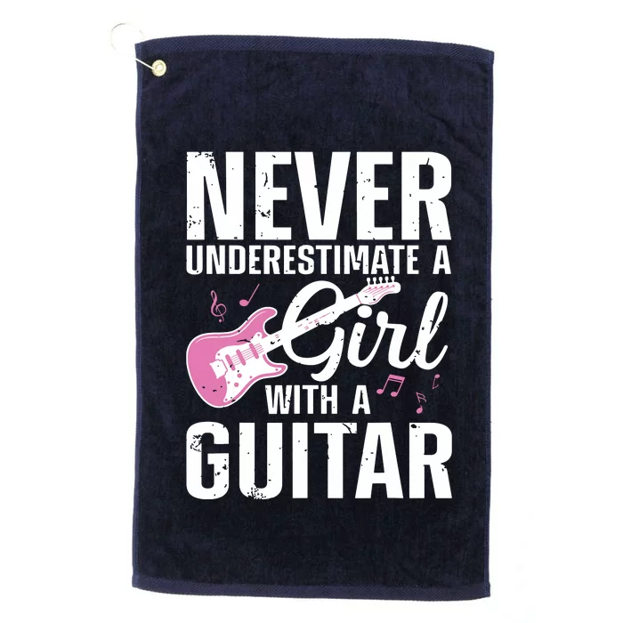 Cool Guitar For Women Girl Guitarist Acoustic Guitar Lovers Platinum Collection Golf Towel