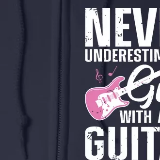 Cool Guitar For Women Girl Guitarist Acoustic Guitar Lovers Full Zip Hoodie