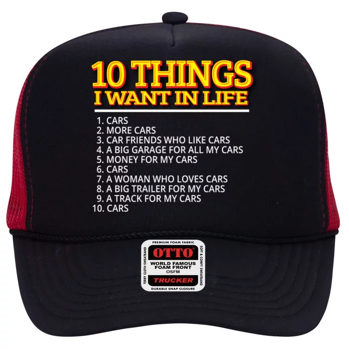 Car Guy Funny Gift Car Mechanic Funny Gift High Crown Mesh Trucker Hat