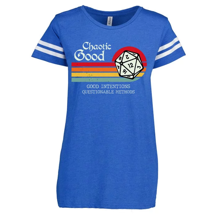 Chaotic Good Good Intentions Questionable Methods Enza Ladies Jersey Football T-Shirt