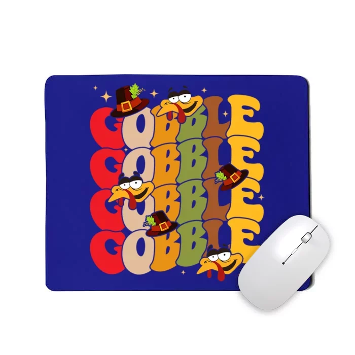 Cute Gobble Gobble Turkey Pilgrim Little Thanksgiving Gift Mousepad