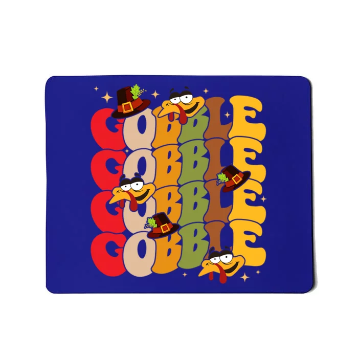 Cute Gobble Gobble Turkey Pilgrim Little Thanksgiving Gift Mousepad