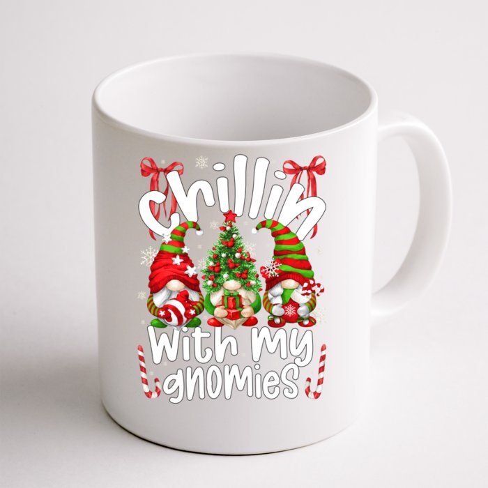 Christmas Garden Gnomes Chillin With My Gnomies Meaningful Gift Front & Back Coffee Mug