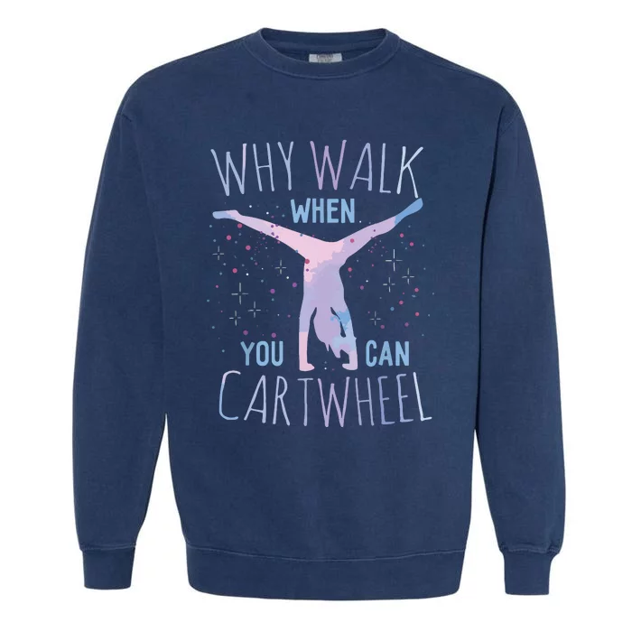 Cartwheel Gymnast Girl Classic Fit Tiedye Garment-Dyed Sweatshirt