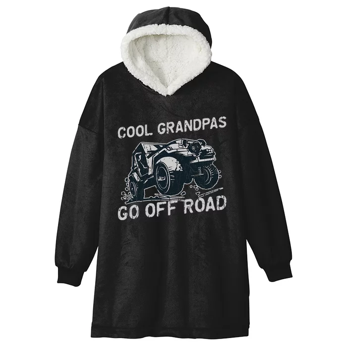 Cool Grandpas Go Off Road Offroading Hooded Wearable Blanket