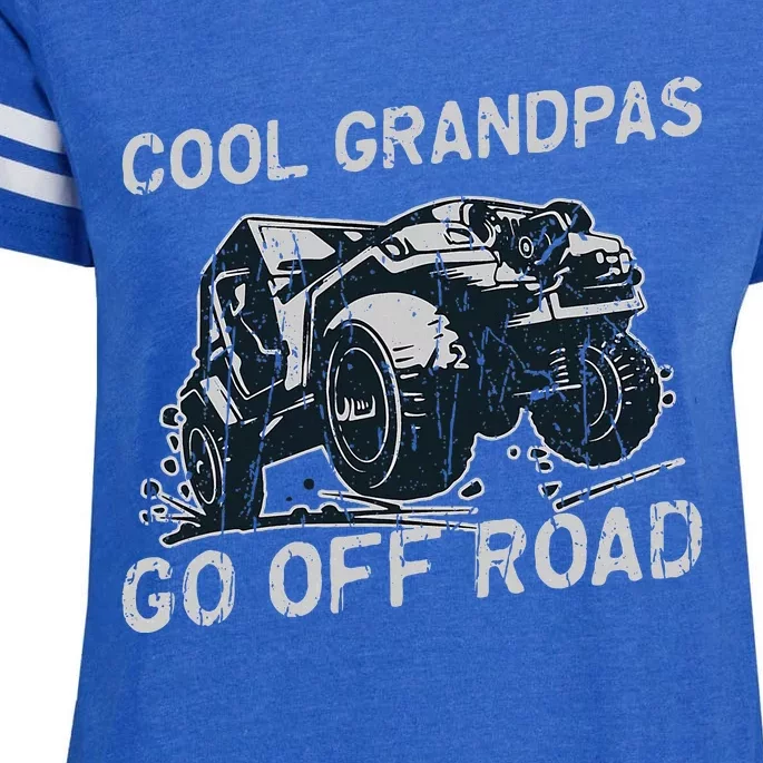 Cool Grandpas Go Off Road Offroading Enza Ladies Jersey Football T-Shirt