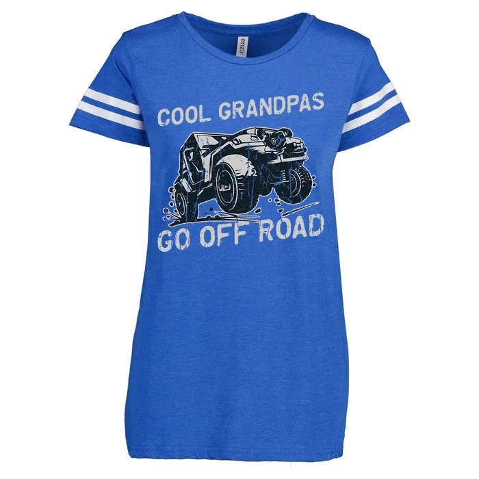 Cool Grandpas Go Off Road Offroading Enza Ladies Jersey Football T-Shirt