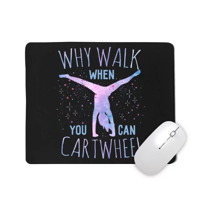 Cartwheel Gymnast Girl Classic Tiedye Mousepad