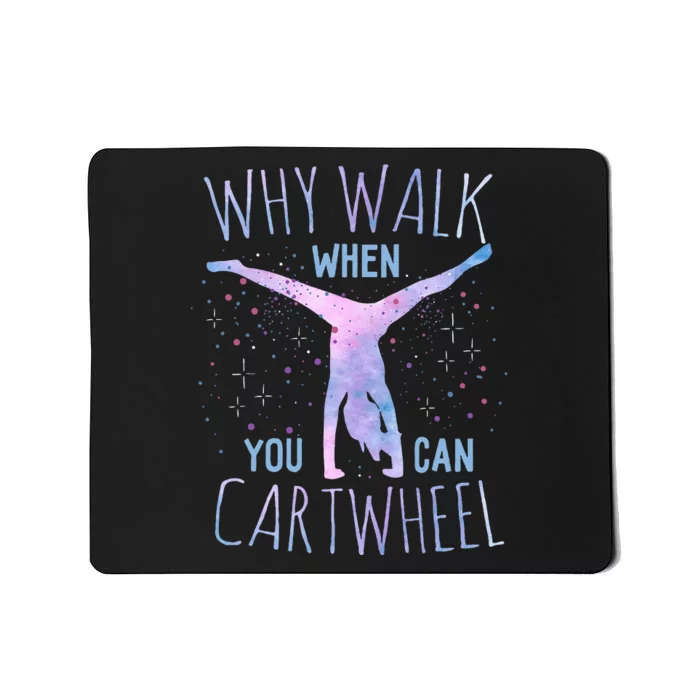 Cartwheel Gymnast Girl Classic Tiedye Mousepad