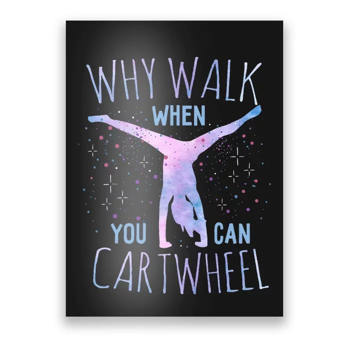 Cartwheel Gymnast Girl Classic Tiedye Poster