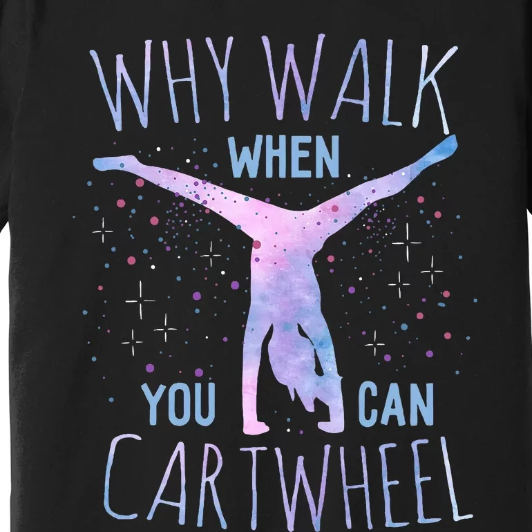 Cartwheel Gymnast Girl Classic Tiedye Premium T-Shirt